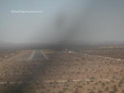 Approach to San Felipe Airport runway