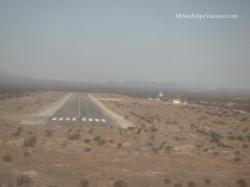 Approach to San Felipe International Airport runway