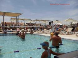 Game of Water Volleyball at the El Cachanilla pool in El Dorado Ranch San Felipe