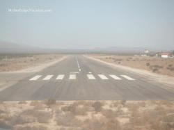 Plane getting ready to touchdown at San Felipe Baja California Airport