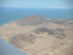 Beautiful view of San Felipe mountains from plane