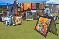 San Felipe Blues and Arts Fiesta 2014 - Wall paintings on display