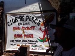 th Annual Club de Pesca chili cookoff - sign