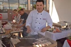 2014 San Felipe Shrimp Festival - Chef preparing grilled sauted shrimp