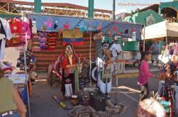 Native Indian musicians performing at the San Felipe Shrimp Festival